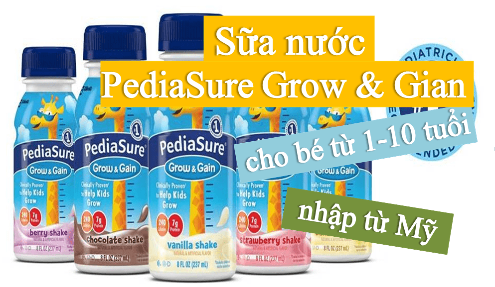 sua-pediasure-nuoc-pediasure-grow-and-gain-2 Sữa Pediasure nước Pediasure Grow and Gain 237ml của Mỹ
