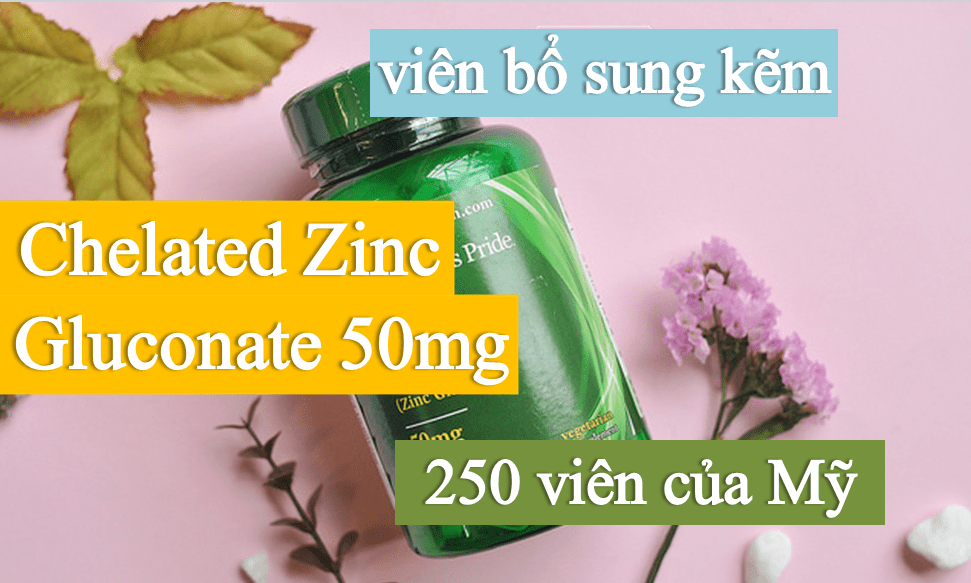 vien-uong-bo-sung-kem-chelated-zinc-gluconate-50mg Viên Uống Bổ Sung Kẽm Chelated Zinc Gluconate 50mg 250 Viên