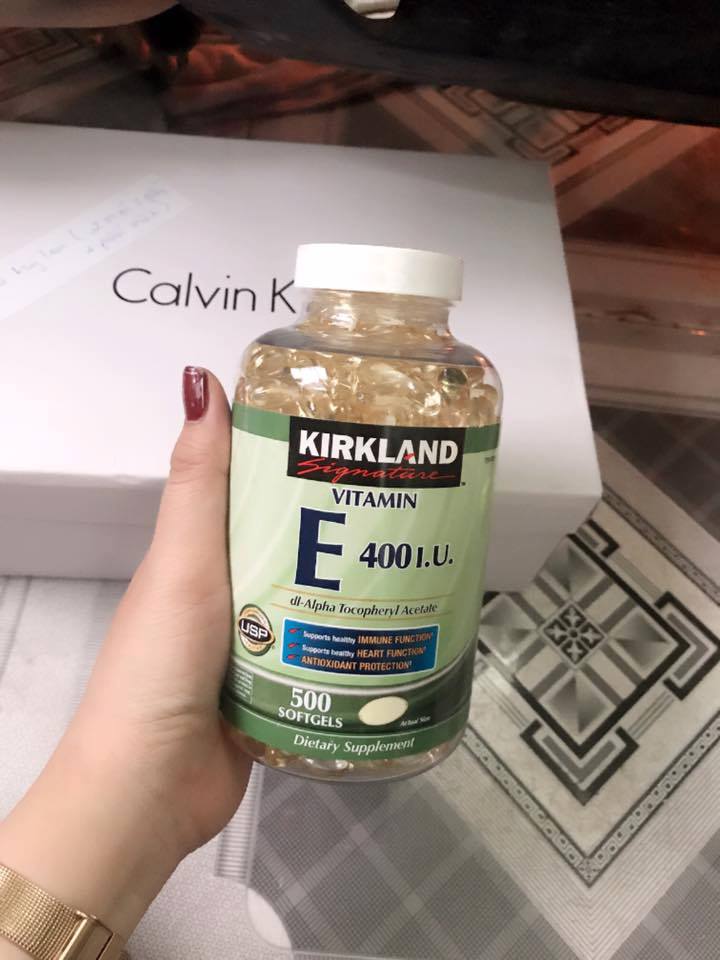 vitamin-e-400-iu-cua-my Vitamin E 400 IU 500 viên Kirkland của Mỹ - Đẹp da, làm chậm lão hóa