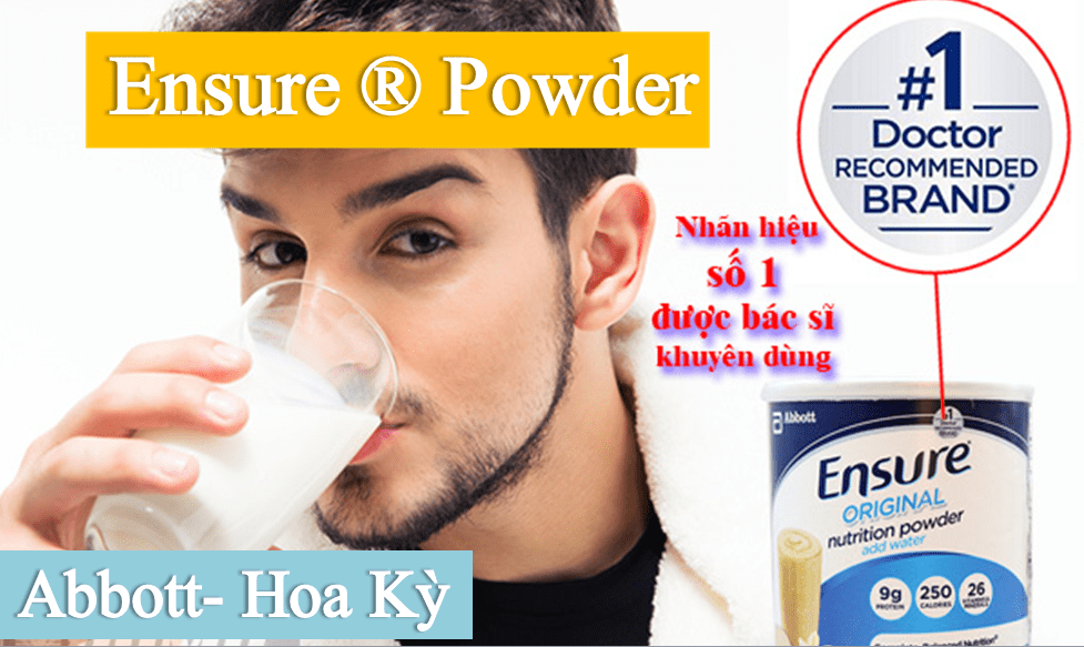 sua-bot-ensure-powder Sữa bột Ensure ® Powder 397g (14oz) của hãng Abbott Hoa Kỳ