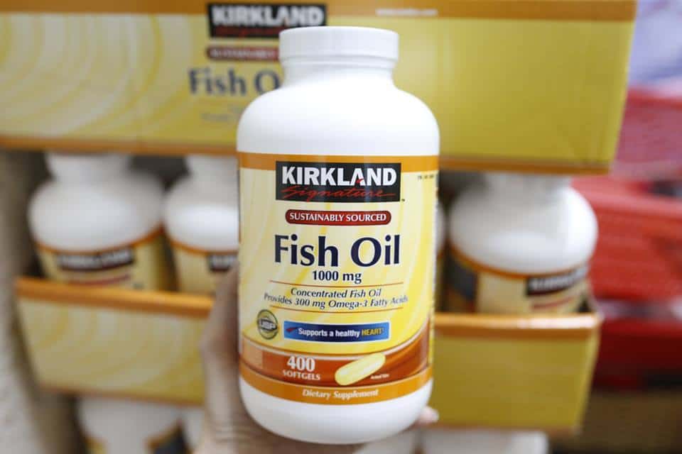 dau-ca-fish-oil Dầu cá Fish oil hãng Kirkland Signature 1000 mg 400 viên của Mỹ