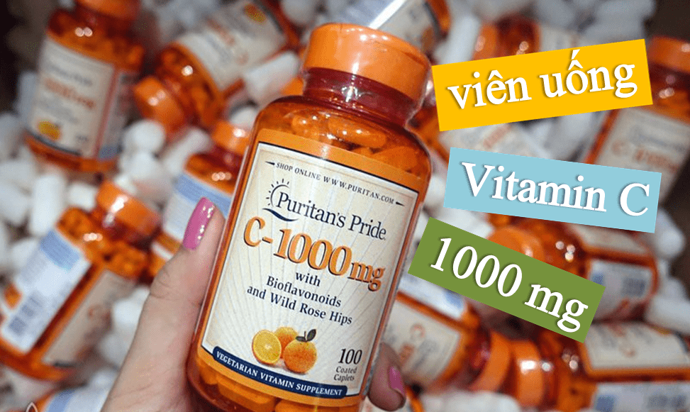 vien-uong-vitamin-c-1000-mg Viên uống Vitamin C 1000mg Puritans Pride 100 viên-Mỹ