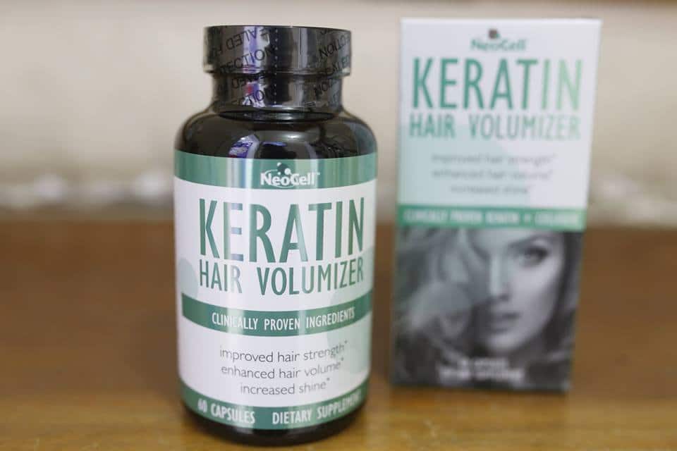 NeoCell-Keratin-Hair-Volumizer-60-Capsule-2 Viên uống mọc tóc, ngăn rụng tóc Keratin Hair Volumizer Neocell của Mỹ