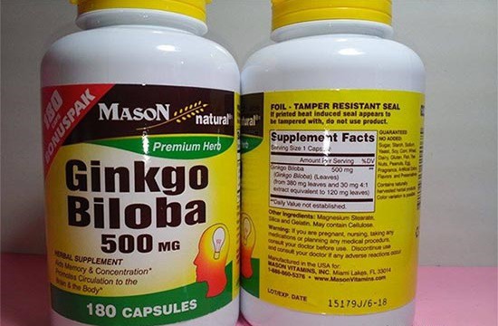 ginkgo-biloba-4 Viên Uống giúp Bổ Não Ginkgo Biloba 500mg Hộp 180 Viên của Mỹ