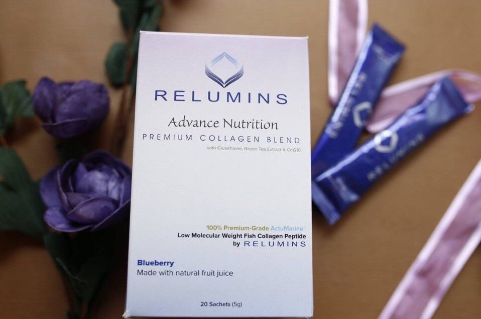 relumins-premium-collagen-blend-hop-20-goi-usa Thực phẩm dưỡng trắng da Relumins Premium Collagen Blend 5g của Mỹ