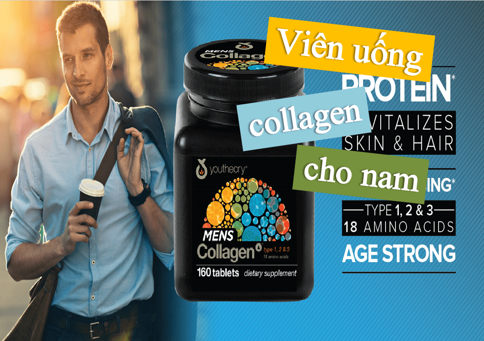 vien-uong-collagen-cho-nam-1 Viên uống Collagen Youtheory Men's Type 1, 2 & 3 dành cho nam của Mỹ