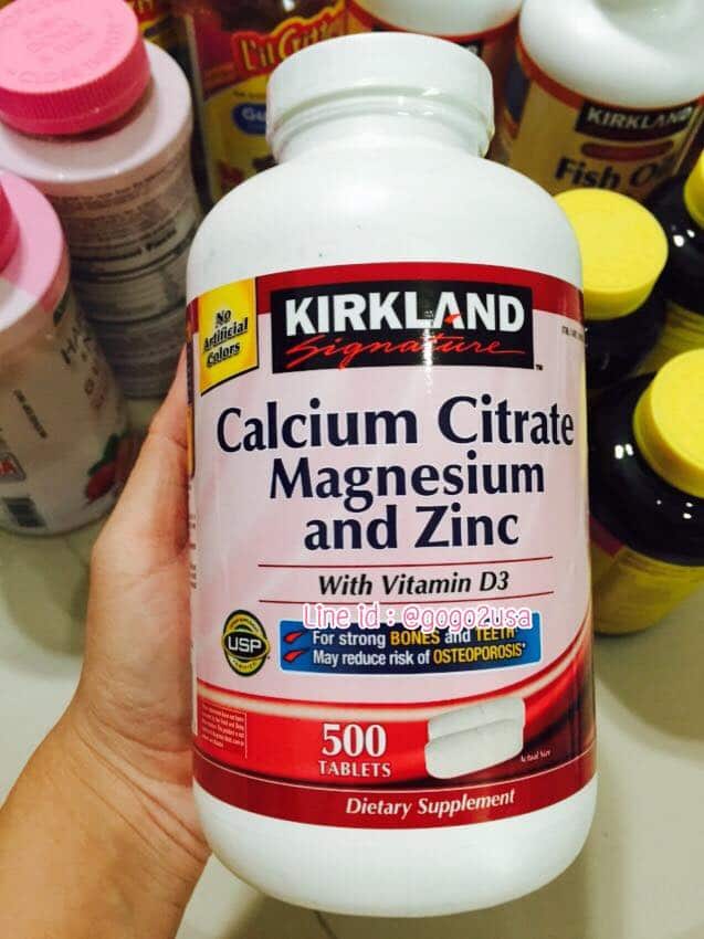1l Viên uống Kirkland Calcium Citrate 500mg của Mỹ 250 viên