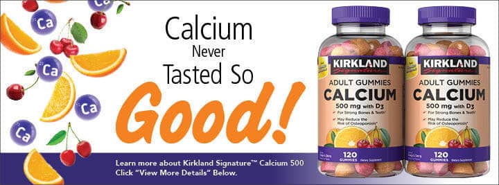 kirkland-signature-calcium-500mg-1 Kẹo dẻo bổ sung Canxi và Vitamin D Calcium D3 500mg Kirkland