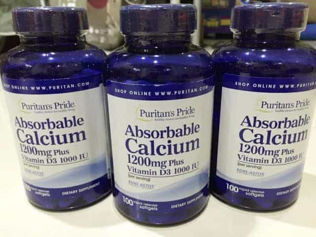 Puritans_Absorbable_Calcium_1200mg_with_Vit_D___Kalsium_Cair Viên uống bổ khớp Absorbable Calcium Puritan’s Pride