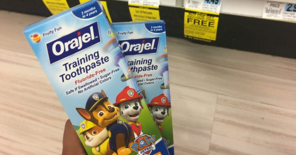 orajel-training-toothpaste-rite-aid1-1024x538 Kem đánh răng ORAJEL Training Toothpaste nuốt được cho trẻ em