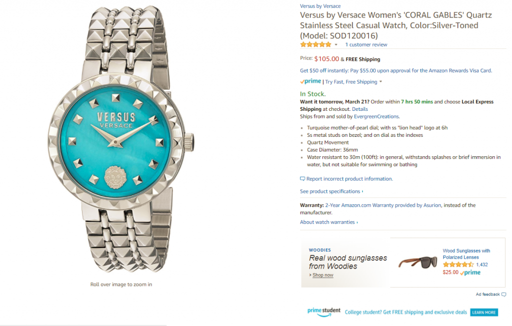 dong-ho-Versace-1024x653 Thương hiệu đồng hồ Versace cao cấp thời thượng đến từ Ý