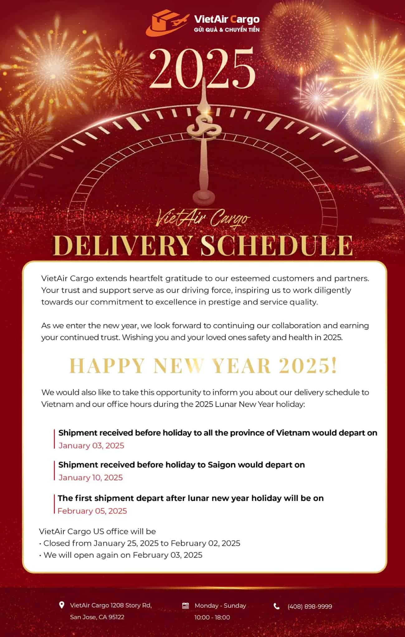 vietaircargo_tet_2025_us Delivery schedule – 2025 Lunar New Year